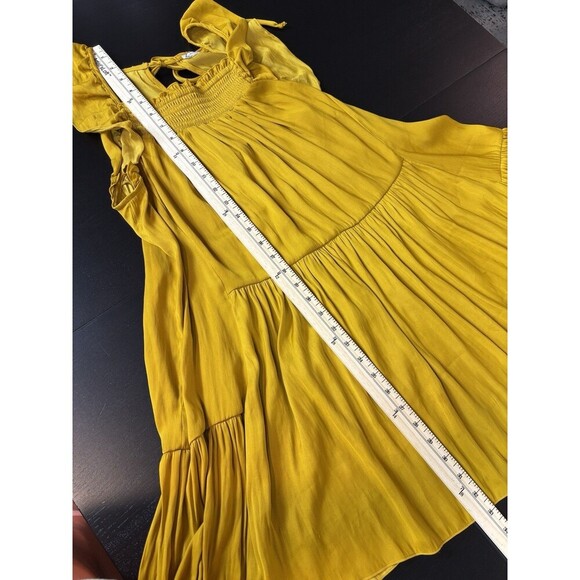 Intimately Free People Want Your Love Slip Dress Yellow Gold Small Mustard Mini - Picture 8 of 13